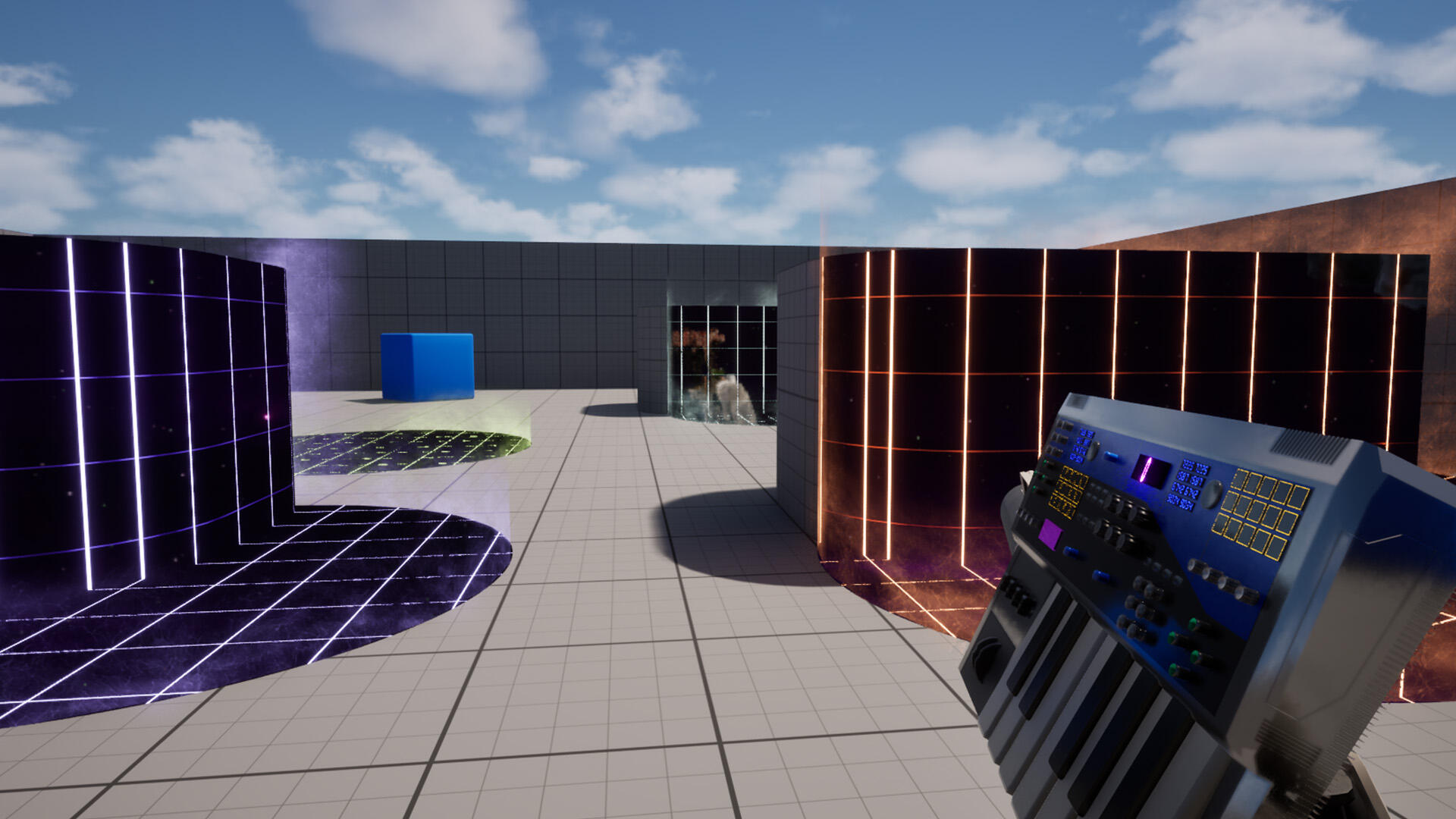 Synth Wave Tech Demo Tech and VFX Showcase Unreal Engine